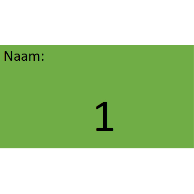 Etiket CDC Naam-nummer 1-600 neongroen (777015)